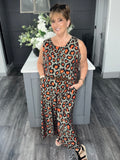 Leopard Co-ord-Orange/Khaki