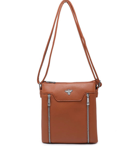 Gorgeous bee crossbody bag-Tan