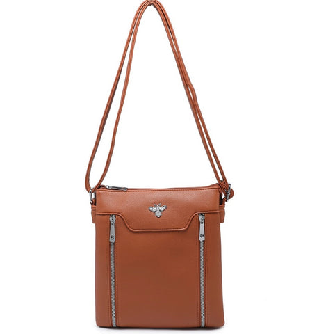 Gorgeous bee crossbody bag-Tan