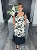 Bow detail tiered Maxi dress