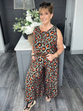 Leopard Co-ord-Orange/Khaki