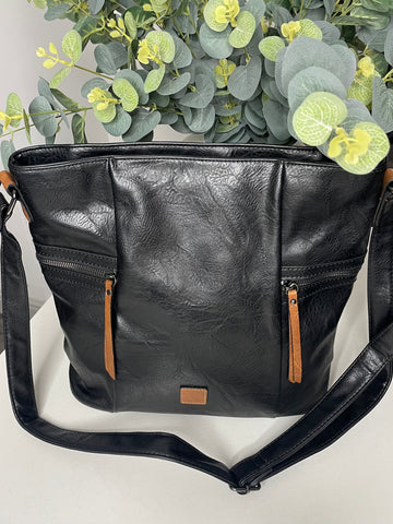 Classic crossbody/shoulder bag-Black