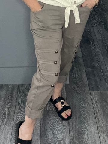 Military magic jogger pants-Mocha