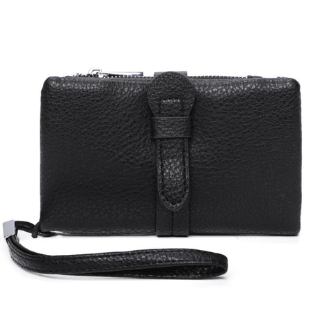 Black medium wristlet purse