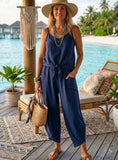 Front pocket tulip barrel leg trousers