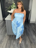 Palma Bardot jumpsuit-Blue