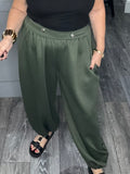 Soft touch touch military balloon joggers-khaki