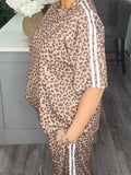 Leopard stripe Co-ord set-Mocha