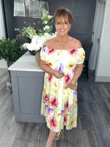 Summer midi dress-Lemon