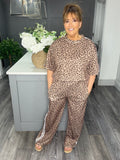 Leopard stripe Co-ord set-Mocha