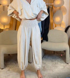 Shirred waist Genie pants