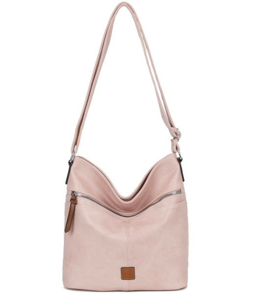 Classic crossbody bag two tone- Pink