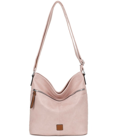 Classic crossbody bag two tone- Pink