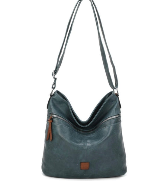 Classic crossbody bag two tone-Teal