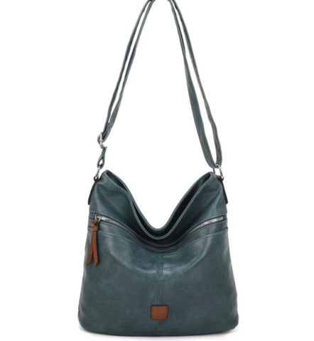 Classic crossbody bag two tone-Teal