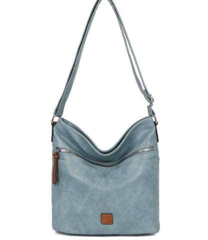 Classic crossbody bag two tone-Blue
