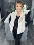 Lottie faux fur gilet-Beige
