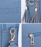 Double tassel tote camera bag-Black