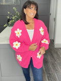 Daisy cardigan-Fuchsia