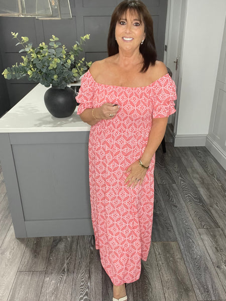 Gemma Summer maxi dress-Coral