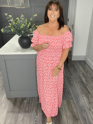 Gemma Summer maxi dress-Coral