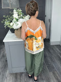 Tuscany satin vest-Orange