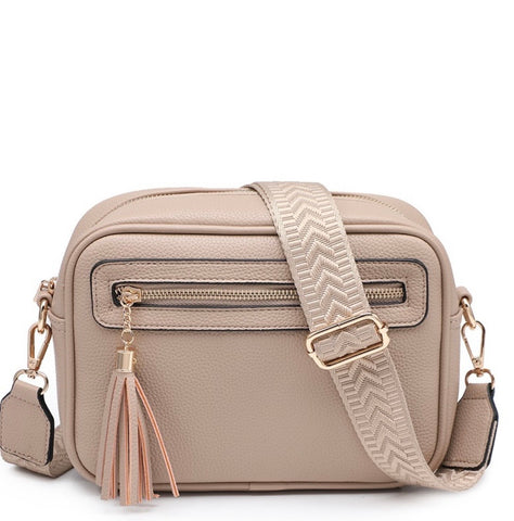 Mocha tassel camera bag