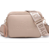 Double tassel Tote camera bag-Beige