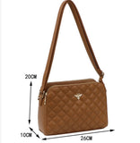 Bee quilted bag-Black