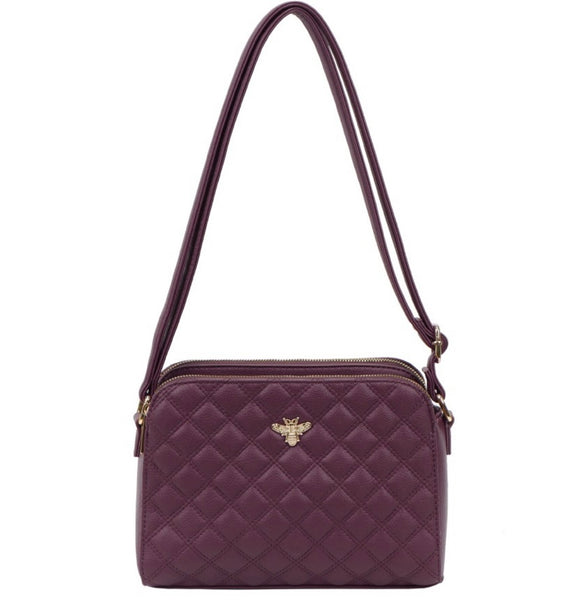 Bed quilted bag-Plum