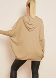 Tamsin star embellished hoodie in Camel